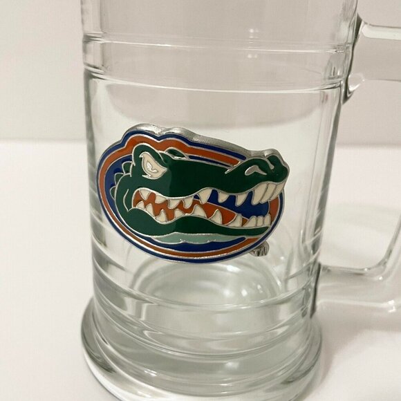 University of Florida Gators Glass Beer Mug with Metal Emblem - Picture 2 of 16